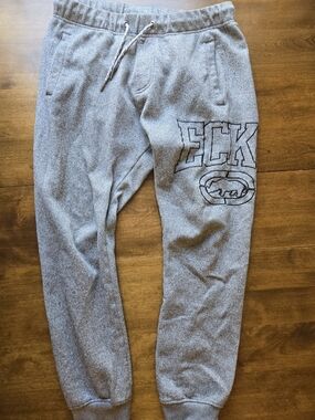 Ecko Unlimited Gray Fleece Joggers with Logo